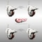 Service Caster 3 Inch 316SS Maroon Polyurethane Swivel 12mm Stem Caster Set Lock Brake SCC SS316TSTTL20S314-PPUB-MRN-M1215-4 - alternate 4